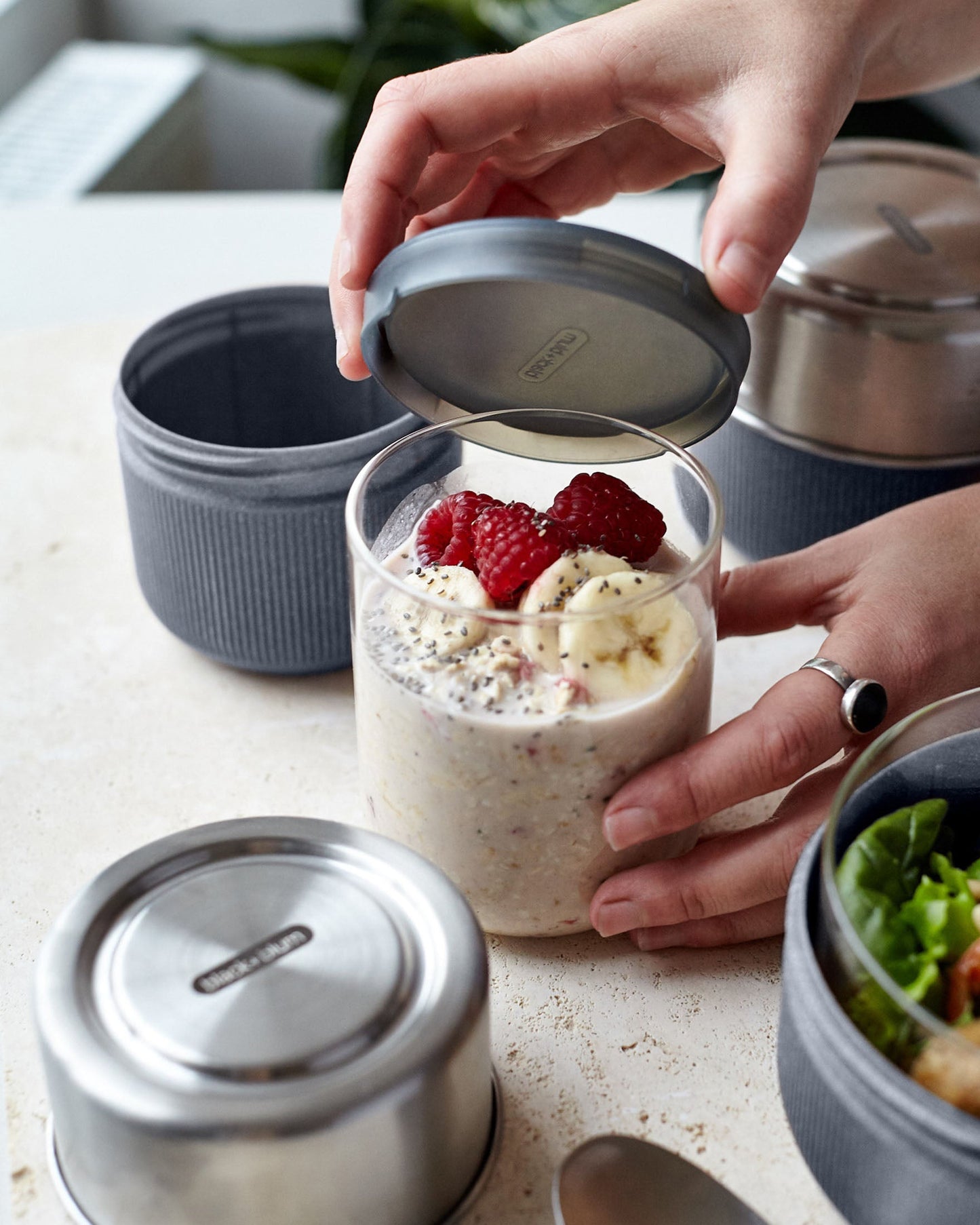 LUNCH-POT AUS GLAS, KLEIN