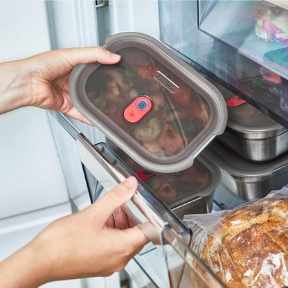 Meal Prep Lunchbox aus Edelstahl, rechteckig, 900 ML