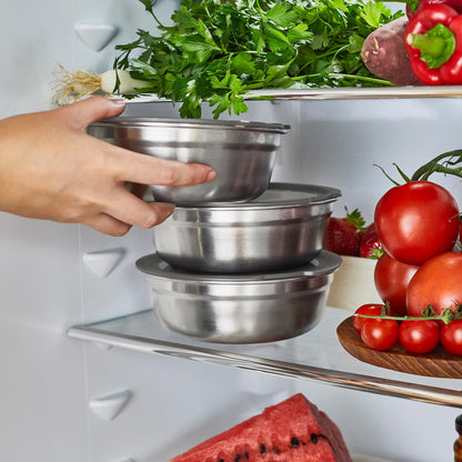 Multifunktionsbox aus Edelstahl, rund, 650 ML
