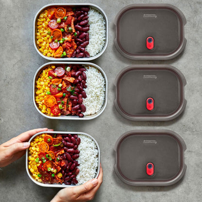 Multifunktionsbox aus Edelstahl, rechteckig, 600 ML - Lunchboxen - Black-Blum DE