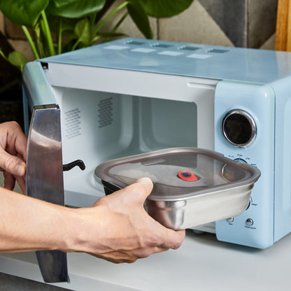 Meal Prep Lunchbox aus Edelstahl, quadratisch, 1,4 L