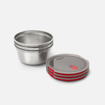 Multifunktionsbox aus Edelstahl, rund, 650 ML