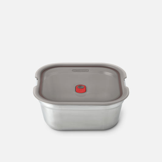 Meal Prep Lunchbox aus Edelstahl, quadratisch, 1,4 L