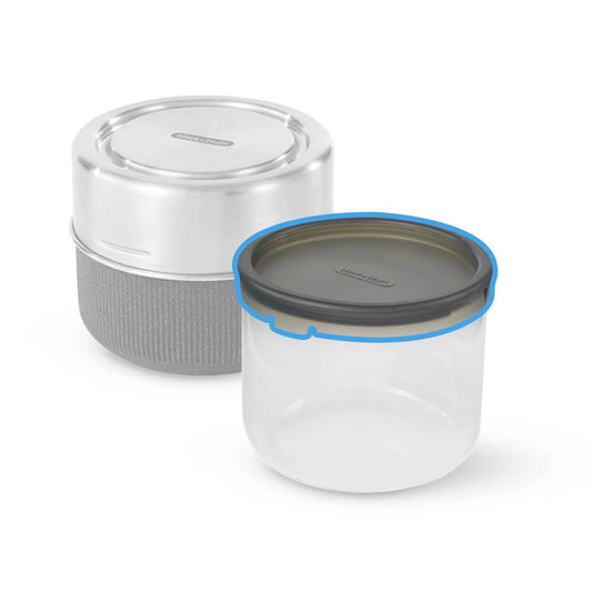Replacement GLASS LUNCH POT LARGE - SILICONE LID 600 ml - Replacement Part - Black-Blum DE