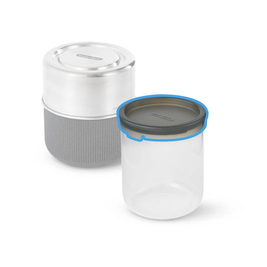 Replacement GLASS LUNCH POT - SILICONE LID 450 ml - Replacement Part - Black-Blum DE